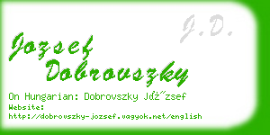 jozsef dobrovszky business card